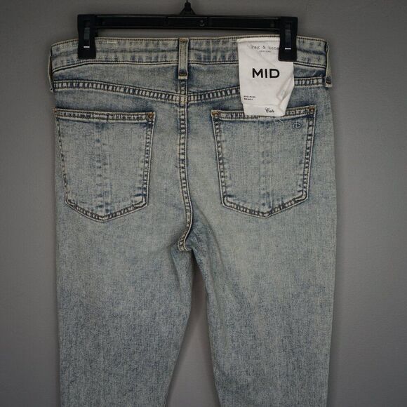 New Rag & Bone Cate Mid-Rise Acid Wash Skinny in Stella size 27 - Picture 7 of 15